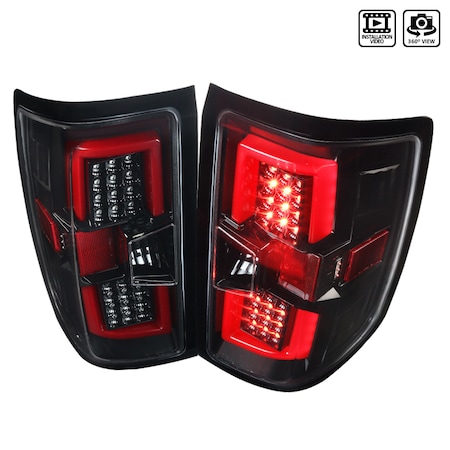 Spec-D Tuning 14-17 Chevrolet Silverado LED Tail Lights LT-SIV14BKLED-TM